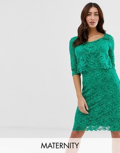 Платье для кормления с кружевом Mamalicious-Зеленый Mama.Licious
