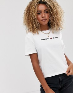 Футболка с логотипом Tommy Jeans-Белый