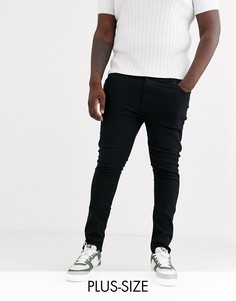 Черные джинсы скинни River Island Big & Tall-Черный