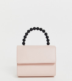 Маленькая сумка через плечо с бусинами на ручке My Accessories London-Розовый