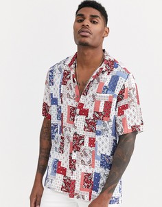 Рубашка стандартного кроя с принтом пейсли ASOS DESIGN-Красный