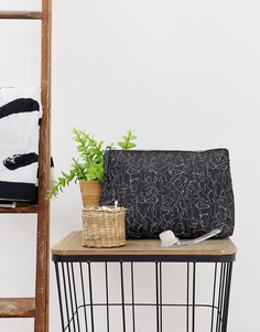 Черная косметичка с принтом Monki-Черный