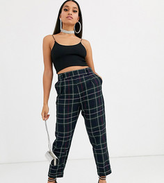 Брюки в стиле милитари в клетку ASOS DESIGN petite-Мульти