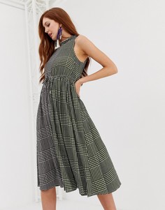 Платье со вставками в клетку Vero Moda-Мульти