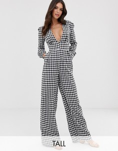Чайный комбинезон в клеточку Glamorous Tall-Мульти