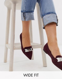 Балетки для широкой стопы с острым носком ASOS DESIGN Leonie-Фиолетовый