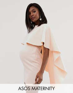 Облегающее платье мини с кейпом ASOS DESIGN Maternity-Розовый