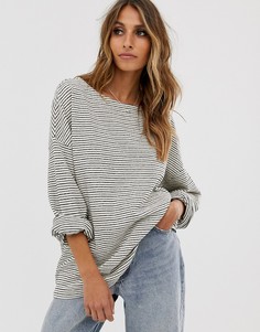 Футболка с длинным рукавом в полоску AllSaints-Мульти