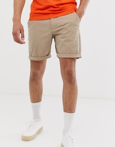 Светло-бежевые облегающие шорты чиносы ASOS DESIGN-Светло-бежевый