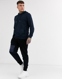 Темно-синее легкое худи ASOS DESIGN-Темно-синий