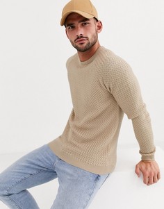 Светло-бежевый меланжевый джемпер ASOS DESIGN