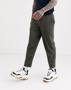 Суженные книзу джоггеры с принтом ASOS DESIGN-Коричневый
