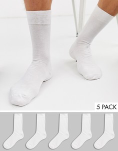 Набор из 5 пар белых носков New Look-Белый