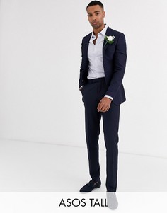 Темно-синий пиджак супероблегающего кроя ASOS DESIGN Tall wedding