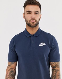 Темно-синяя футболка-поло с логотипом Nike-Темно-синий