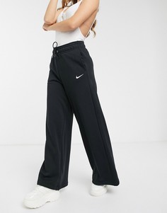 Черные широкие джоггеры с завышенной талией Nike-Черный