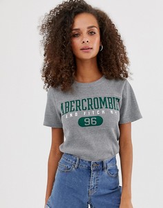 Футболка с логотипом Abercrombie & Fitch-Серый