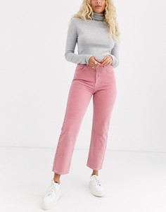 Коралловые прямые джинсы ASOS DESIGN-Розовый