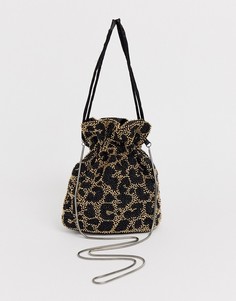 Сумка через плечо на шнурке с отделкой бусинами Skinnydip - Tilly-Мульти