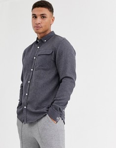 Рубашка в серо-синюю клетку River Island-Темно-синий