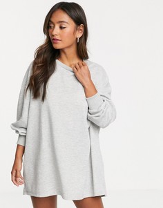 Серое трикотажное платье New Look-Серый