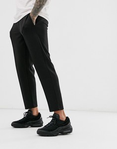 Черные суженные книзу джоггеры ASOS DESIGN-Черный