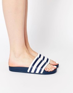 Темно-синие шлепанцы adidas Originals Adilette-Темно-синий