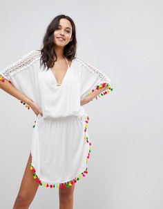 Пляжное платье с кисточками Anmol-Белый