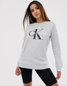 Свитшот с логотипом Calvin Klein Jeans-Серый