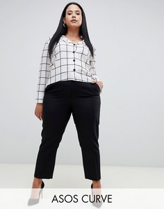 Укороченные брюки ASOS DESIGN Curve-Черный