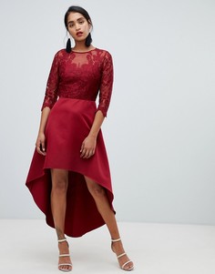Платье 2 в 1 с асимметричным краем Chi Chi London-Красный