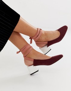 Туфли на среднем каблуке с завязкой на щиколотке ASOS DESIGN Steps-Мульти