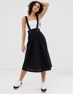 Пышная юбка миди ASOS DESIGN-Черный