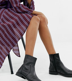 Кожаные ботинки для широкой стопы ASOS DESIGN Albany-Черный