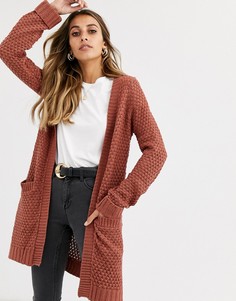 Коричневый кардиган крупной вязки Vero Moda