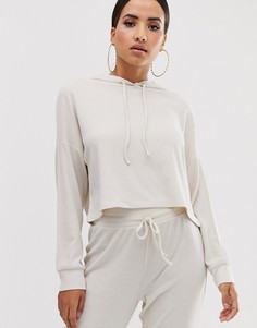 Худи для дома в рубчик ASOS DESIGN-Бежевый
