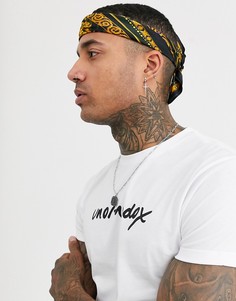 Атласный шарф с принтом из переработанного полиэстера ASOS DESIGN-Мульти