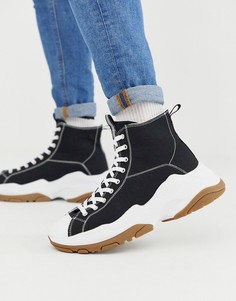 Черные парусиновые кеды ASOS DESIGN-Черный