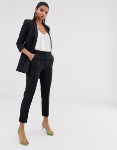 Комбинируемые строгие брюки-сигареты ASOS DESIGN-Черный