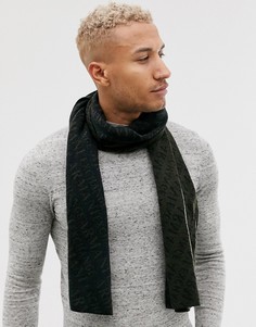 Шарф с логотипом Armani Exchange-Черный