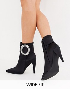 Черные ботинки для широкой стопы со стразами ASOS DESIGN Eclectic-Черный