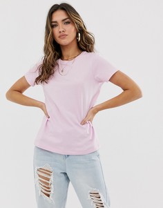 Розовая футболка с круглым вырезом ASOS DESIGN-Розовый