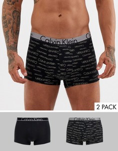 Набор из 2 черных хлопковых боксеров-брифов Calvin Klein-Черный