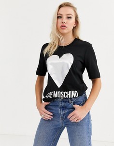 Футболка с логотипом Love Moschino-Черный