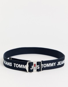 Тканый ремень Tommy Jeans-Темно-синий