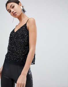 Топ с пайетками ASOS DESIGN-Черный