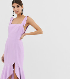 Платье миди с оборками Finders Keepers-Фиолетовый