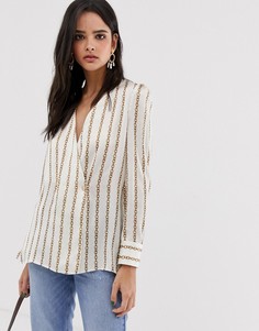 Блузка с полоску River Island-Белый
