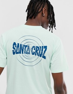 Футболка голубого цвета с принтом Santa Cruz Ripple-Синий