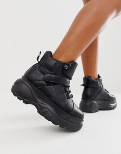 Черные высокие кроссовки со шнуровкой и массивной подошвой Truffle Collection-Черный